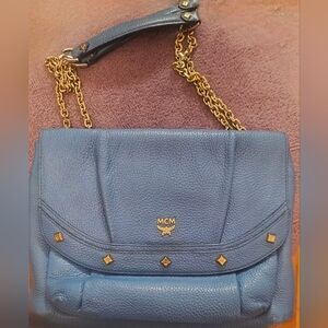MCM 2way Leather Flap Bag ¡EUC!